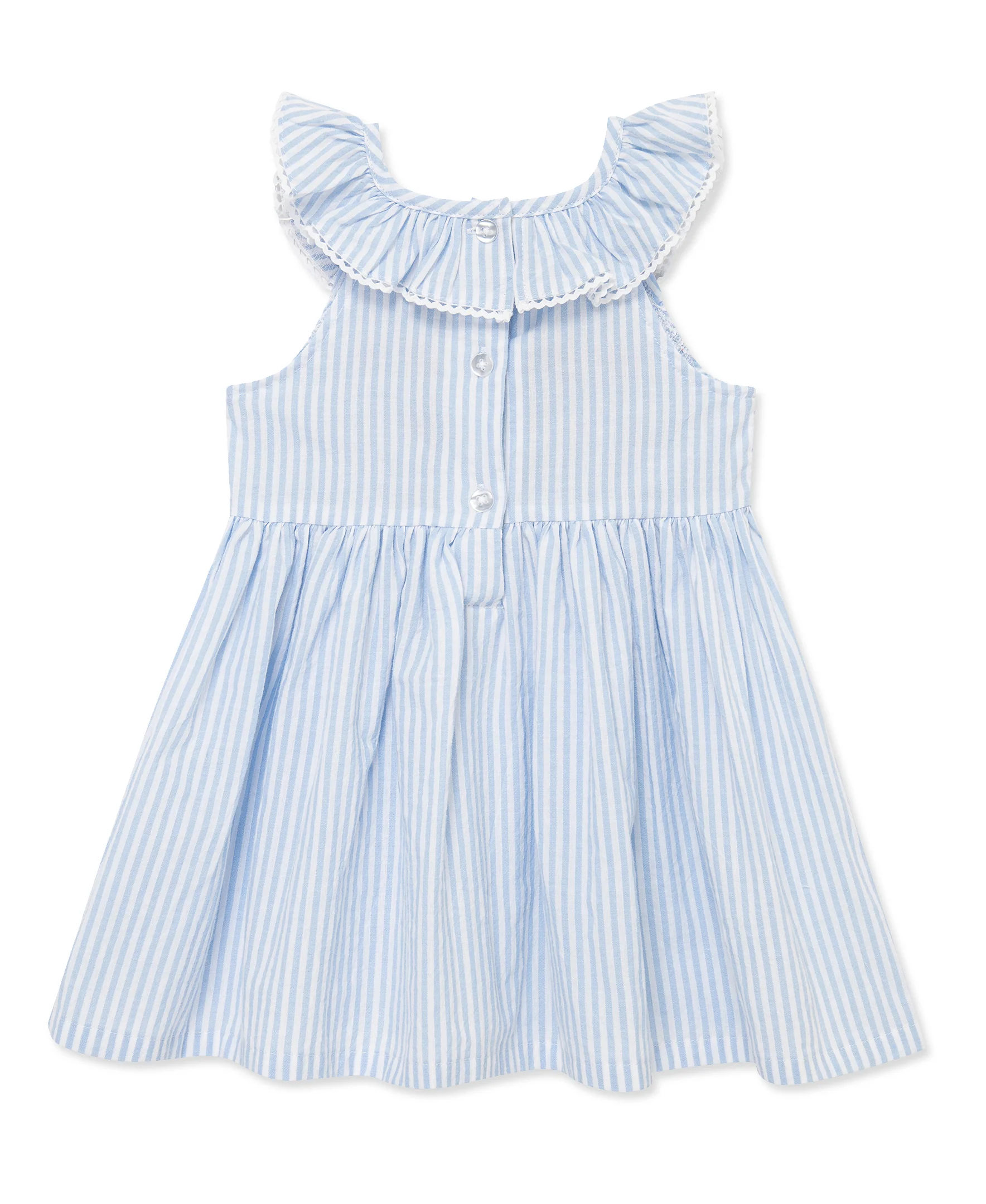 Blue Smocked Woven Sundress (2T-4T) - Image 3