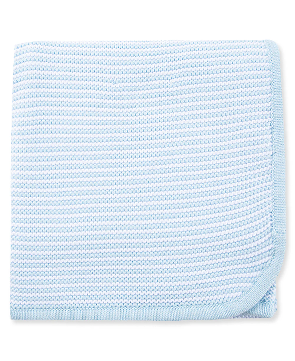 Blue Textured Receiving Blanket - Image 4