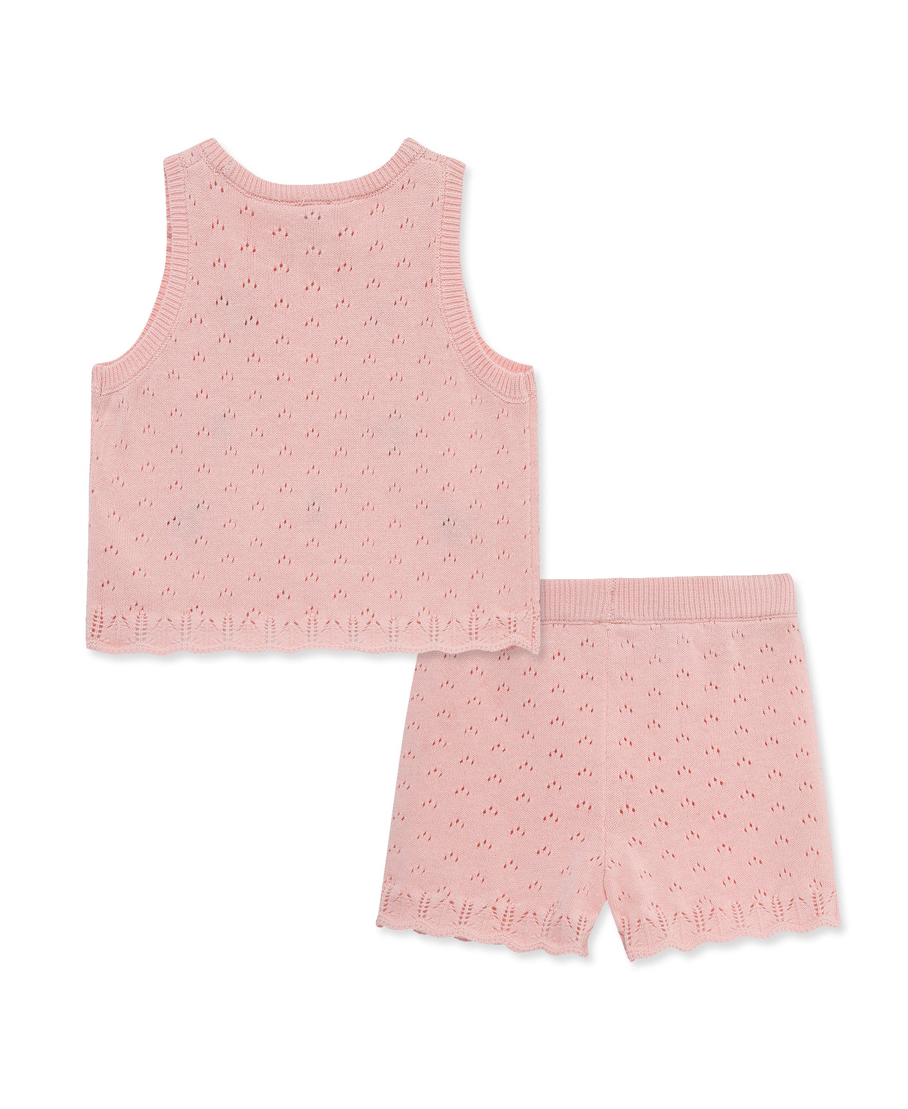 Cherry Pointelle Knit Short Set - Image 5