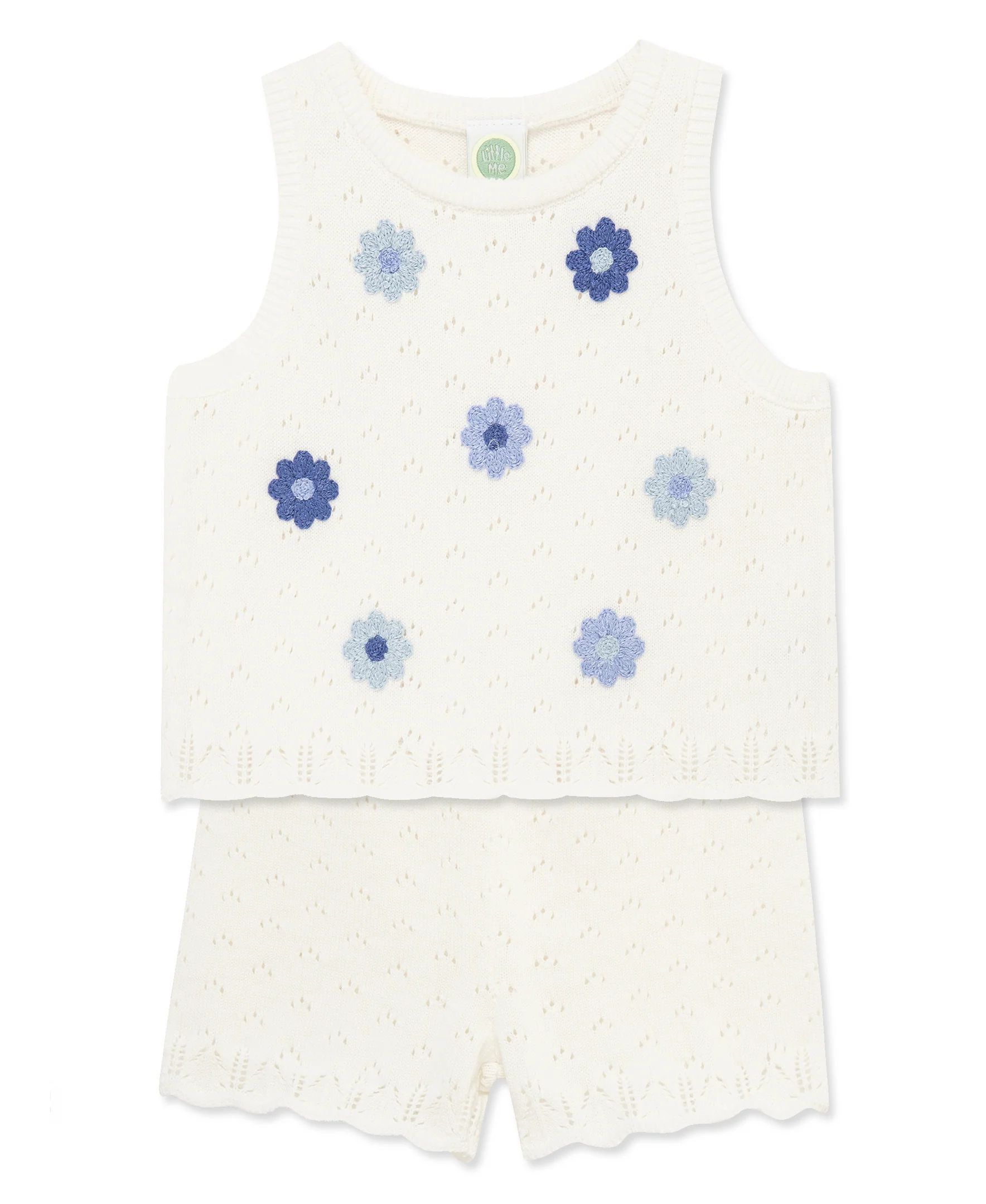 Daisy Pointelle Knit Short Set - Image 3