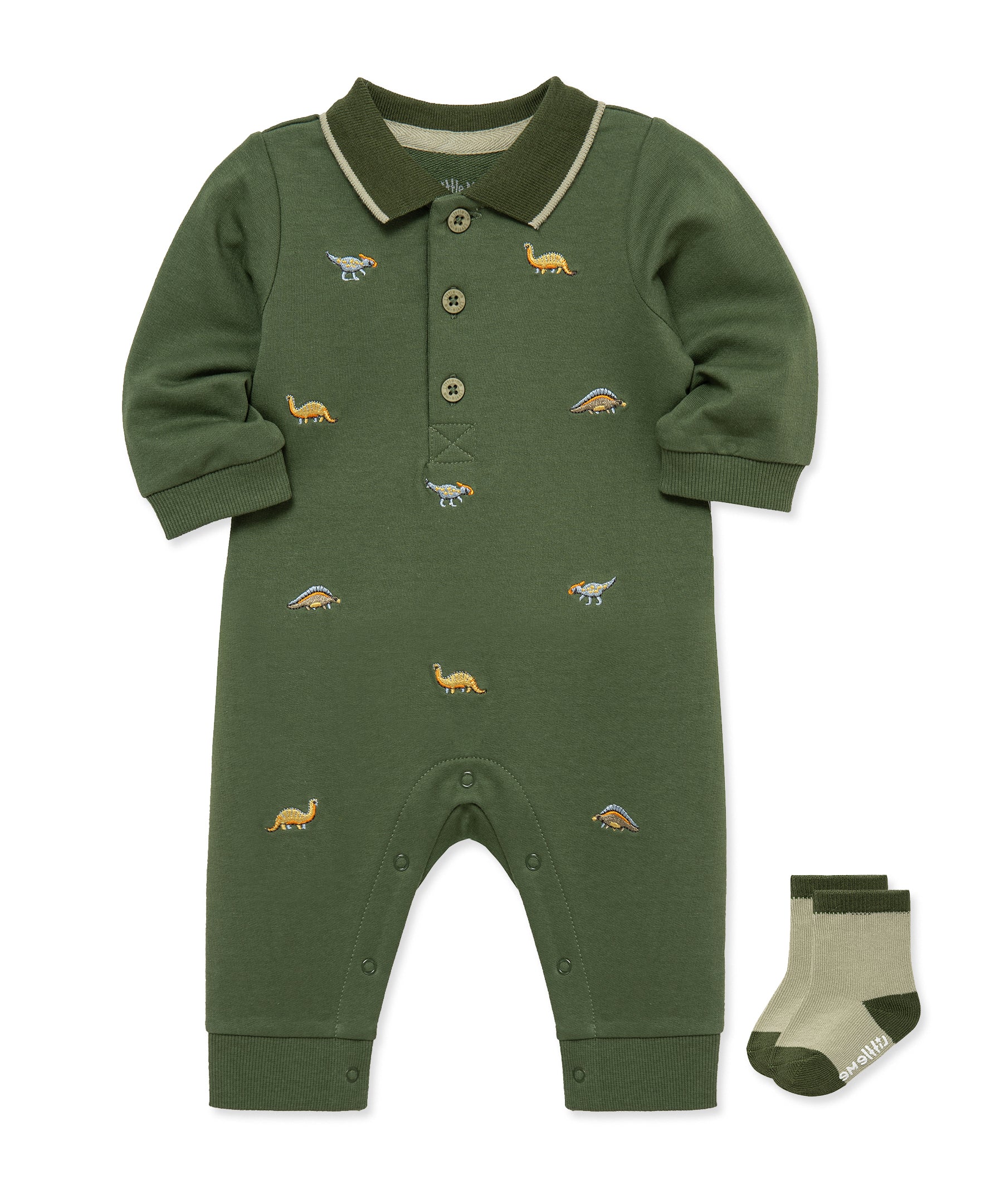 Dinos Coverall & Socks (3M-12M) - Image 3