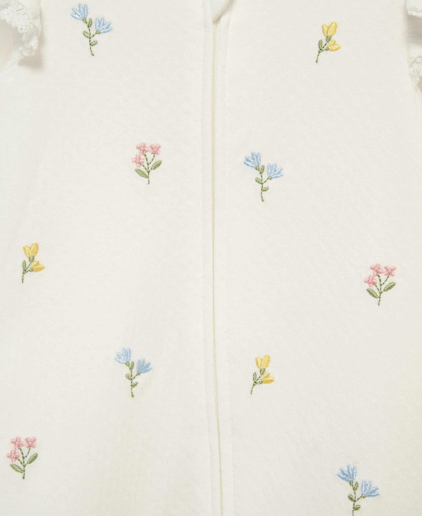 Floral 2-Way-Zip Footed One-Piece - Image 2