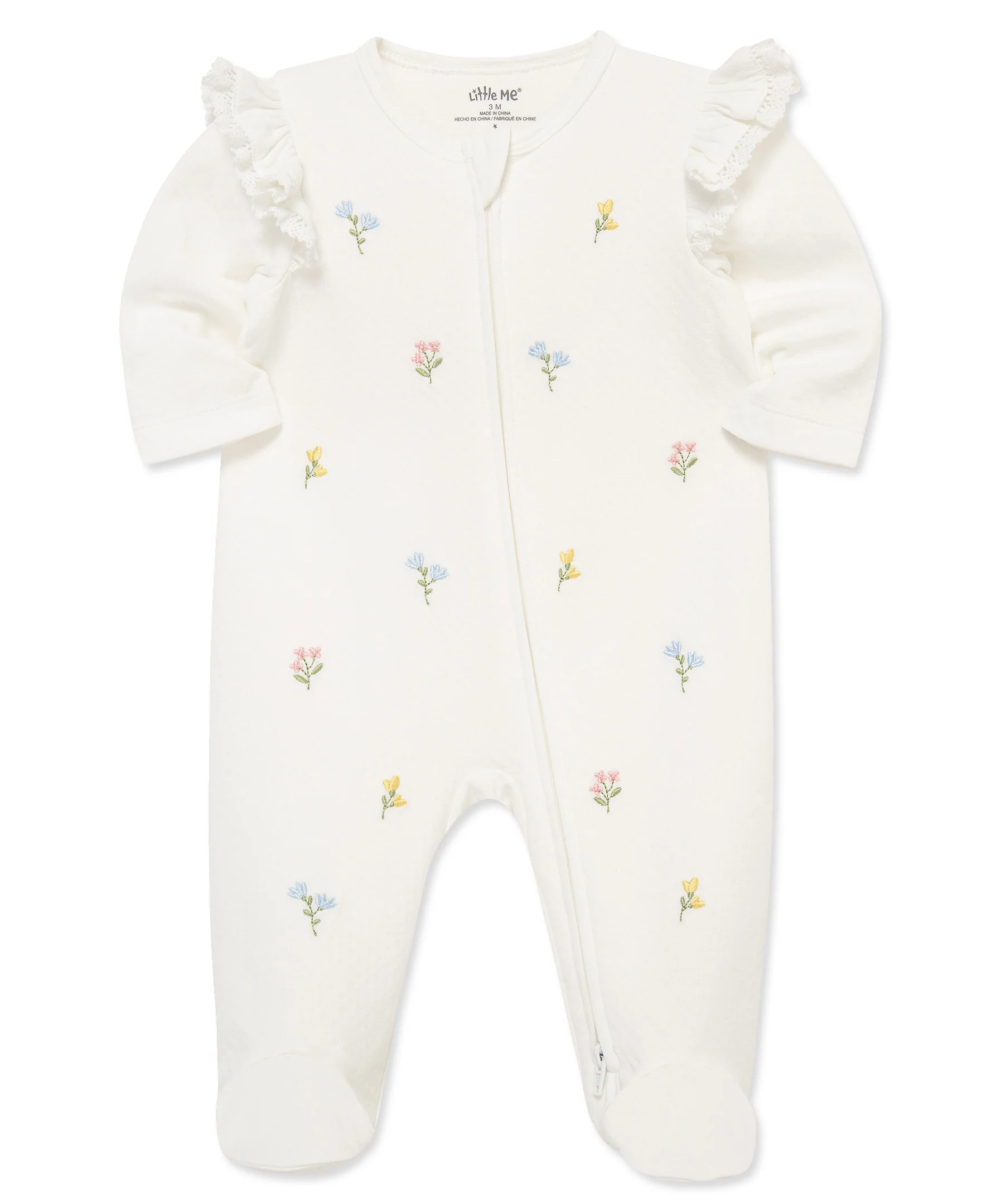 Floral 2-Way-Zip Footed One-Piece - Image 4