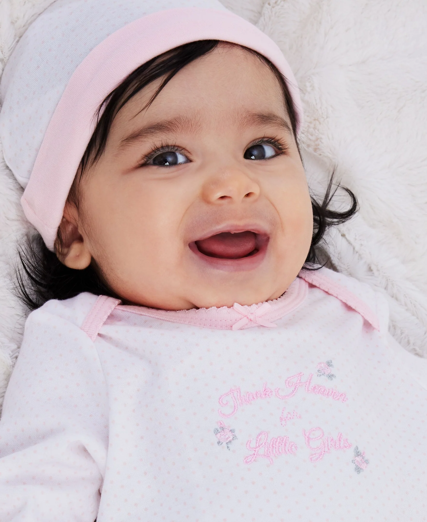 Thank Heaven For Little Girls Sleeper Gown and Hat - Image 3