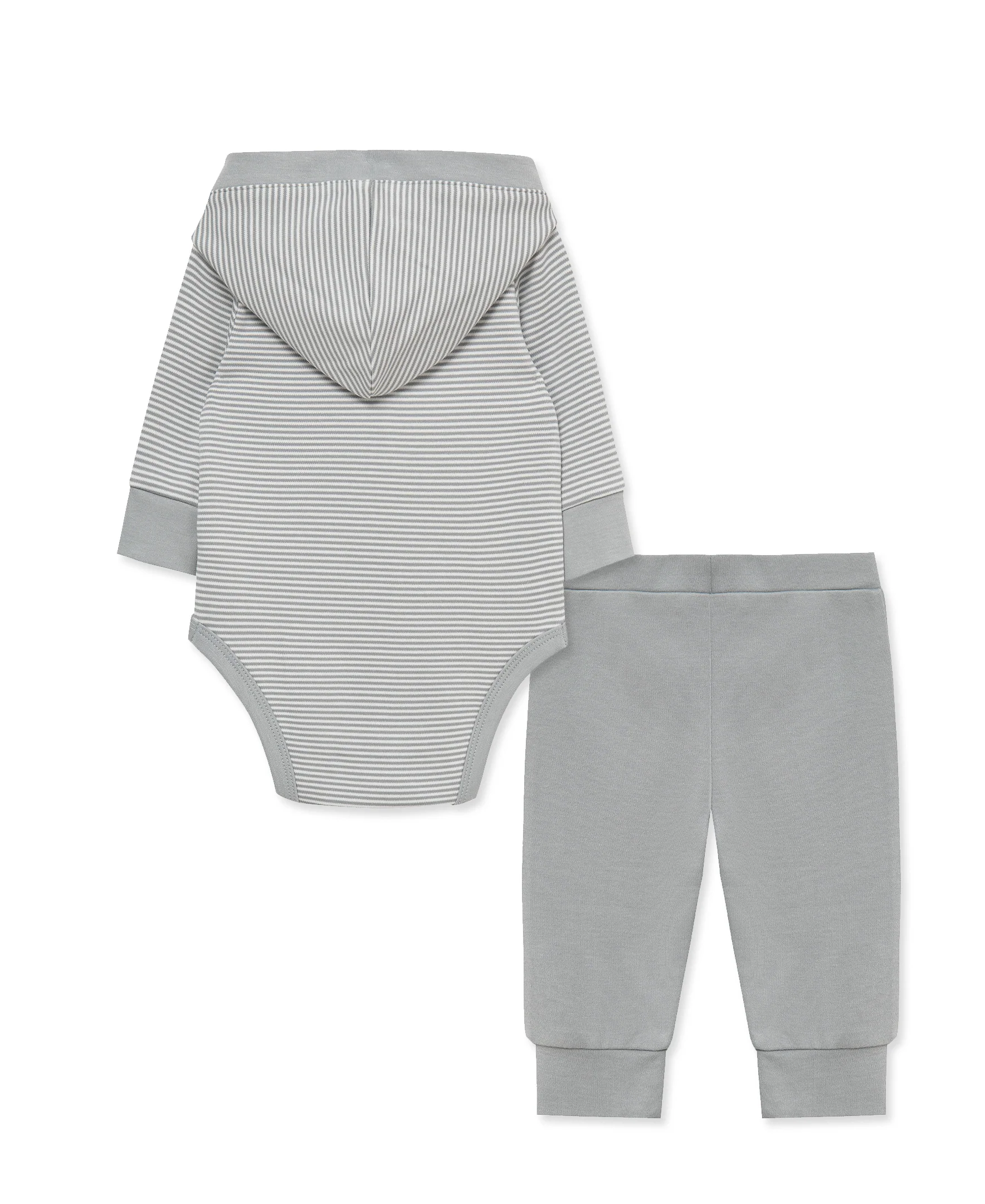 Grey Hooded Bodysuit & Pant Set (3M-12M) - Image 7