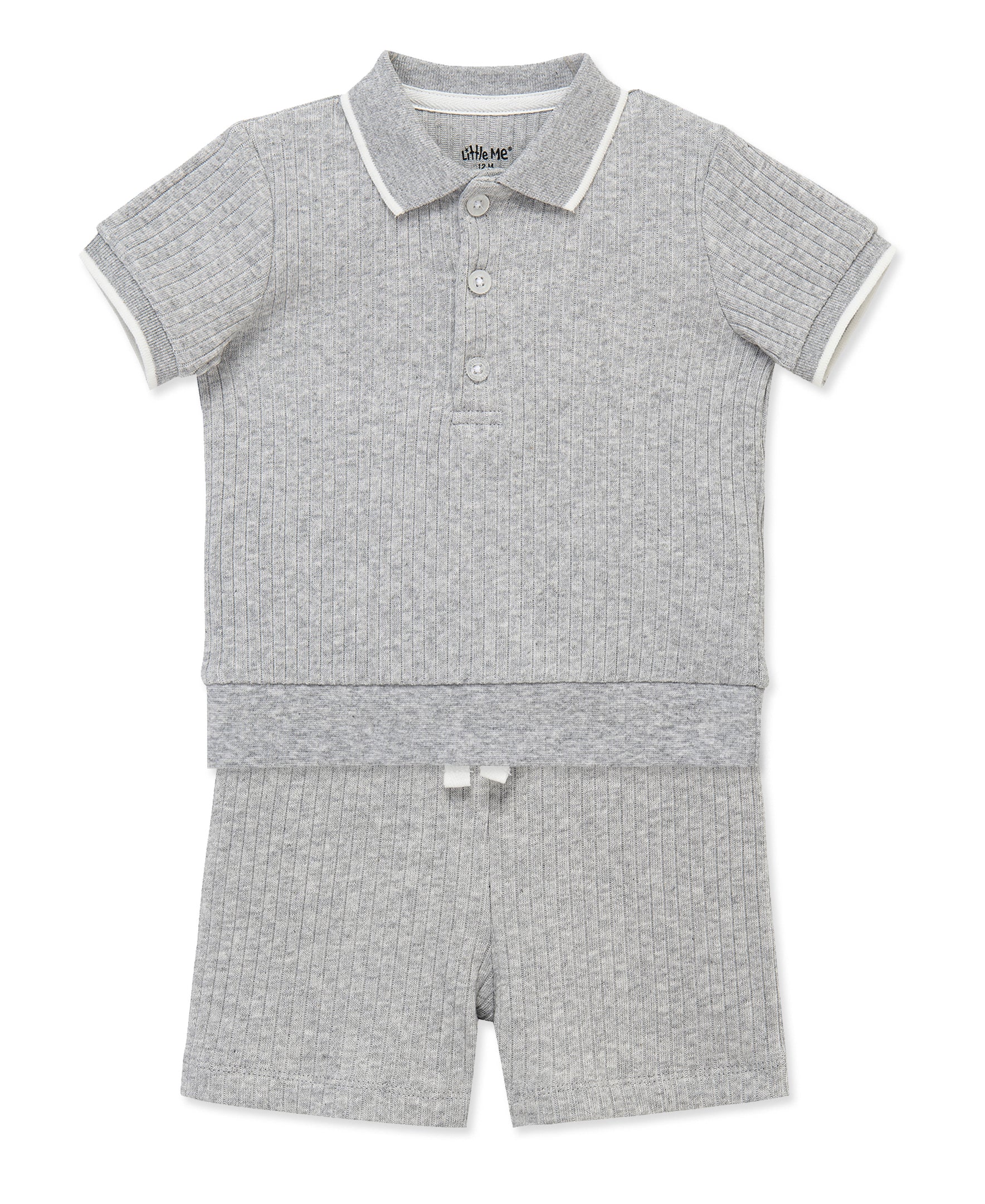 Heather Grey 2-Piece Short Set (2T-4T) - Image 3