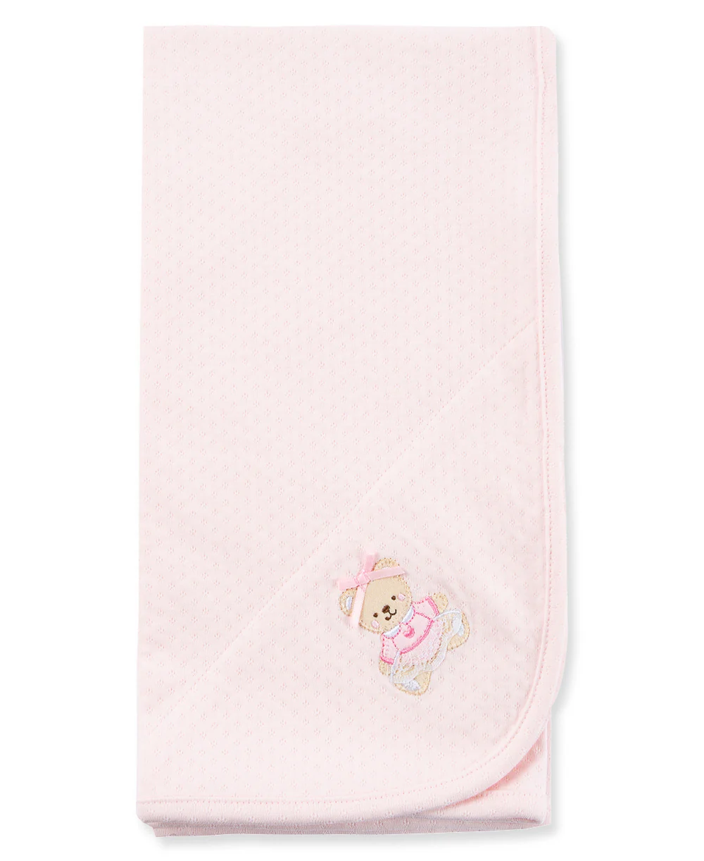 Pink Bear Receiving Blanket - Image 3