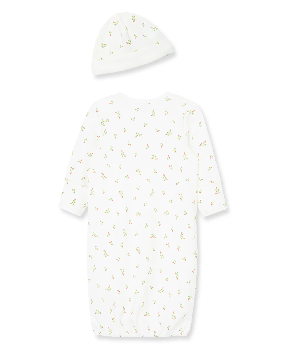 Rosebud Sleeper Gown And Hat - Image 3