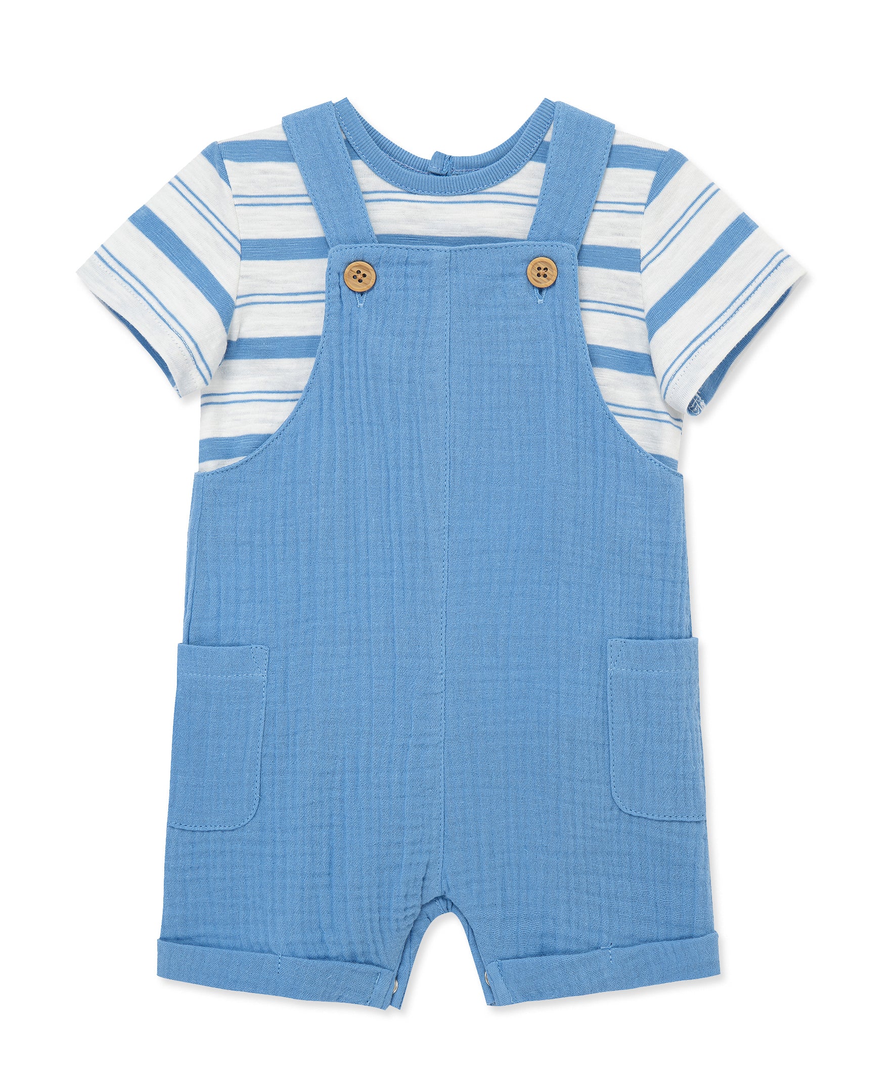 Solid Gauze Shortall Set - Image 4