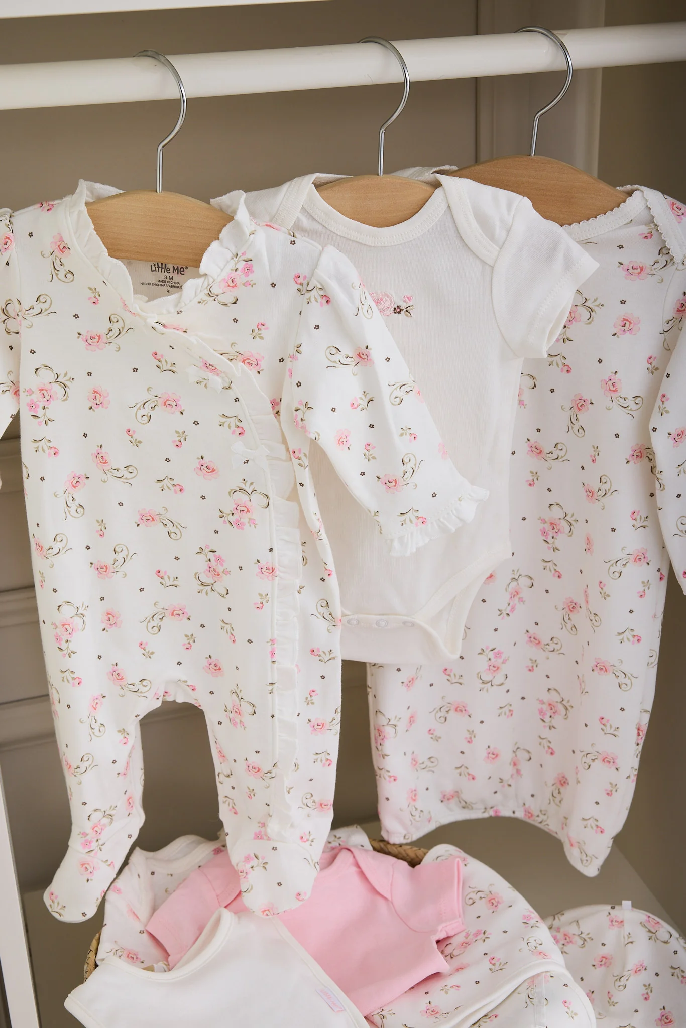 Vintage Rose Footed One-Piece And Hat - Image 3